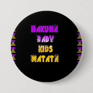 Chapa Hakuna Matata, morado y amarillo, niños pequeños r