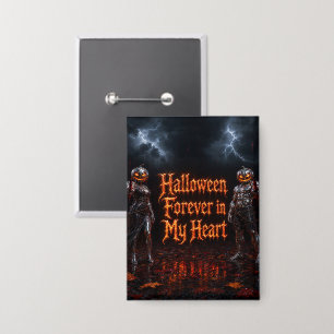 Chapa Halloween Por Siempre En Mi Corazón Calabaza Gótic