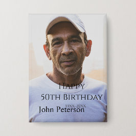 Chapa Happy 50th birthday name photo year man simple min