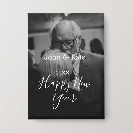 Chapa Happy new year couple photo name year black white 