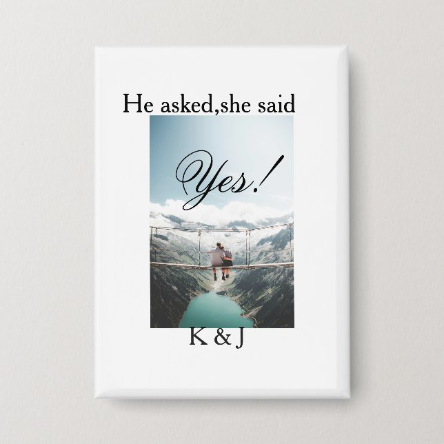 Chapa He asked she said yes engagement photo name stylis (Anverso)