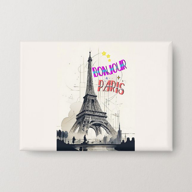 Chapa Hola Colorido París (Anverso)