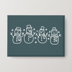 Chapa Hombre de nieve azul Navidad Festejo de invierno f