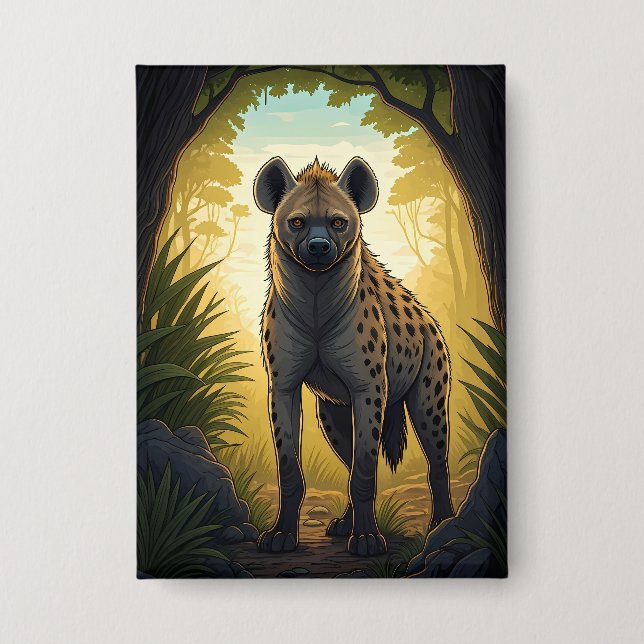 Chapa Hyena in a Forest Clearing (Anverso)