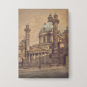 Chapa Iglesia Karlskirche en Viena, Austria