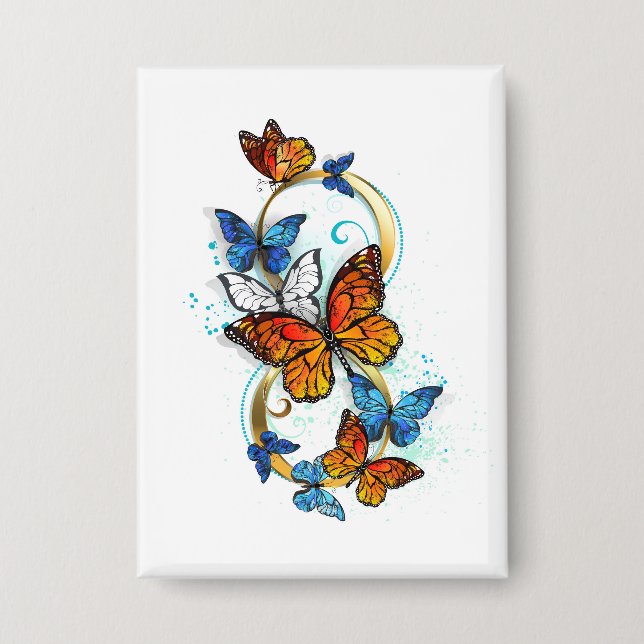 Chapa Infinidad de Mariposas Monarca (Anverso)