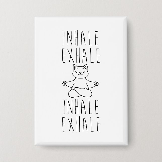 Chapa inhale Exhale yoga cat (Anverso)
