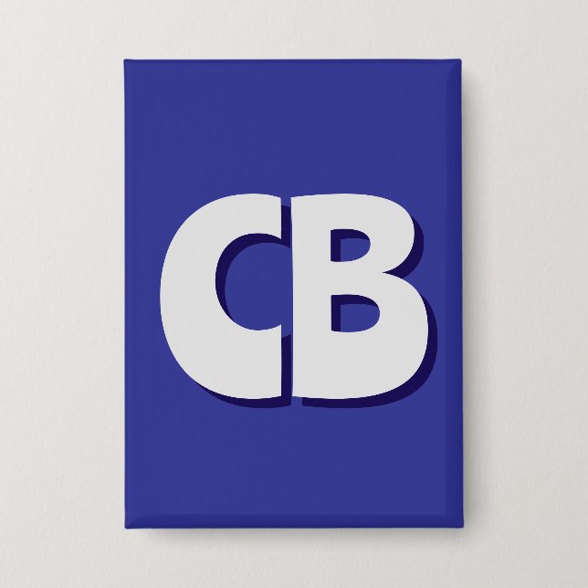 Chapa Iniciales Minimalistas de monograma moderno profes (Anverso)