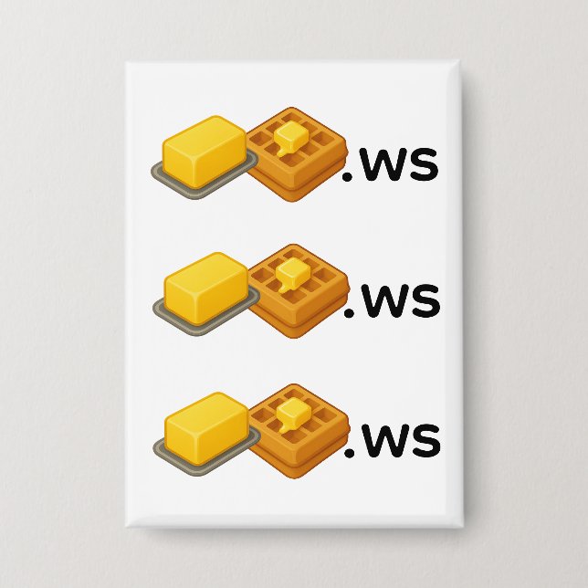 Chapa Insignia de Waffle de Mantequilla (Anverso)