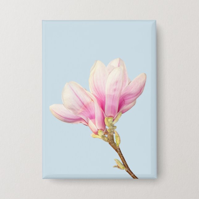 Chapa Insignia Magnolia Rosa (Anverso)
