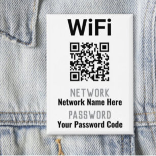 Chapa Instrucciones de WiFi con código QR. Personal