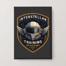 Chapa Interstellar Training Academy Sci-Fi Emblem Button