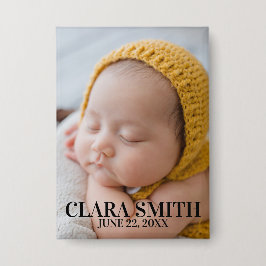 Chapa Invitación recién nacido elegante