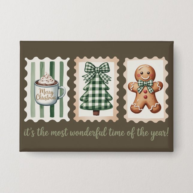 Chapa It's The Most Wonderful Time Christmas Gingerbread (Anverso)