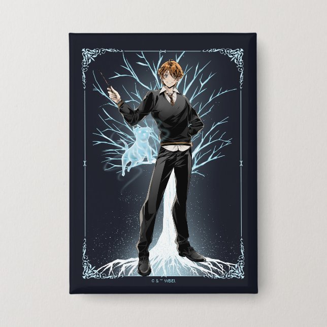 Chapa Jack Russell Terrier Patronus de Anime Ron Weasley (Anverso)