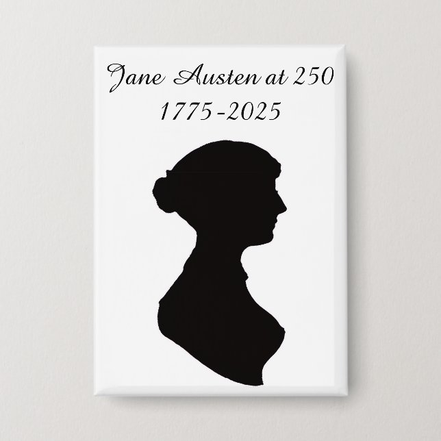 Chapa Jane Austen a los 250 años (Anverso)