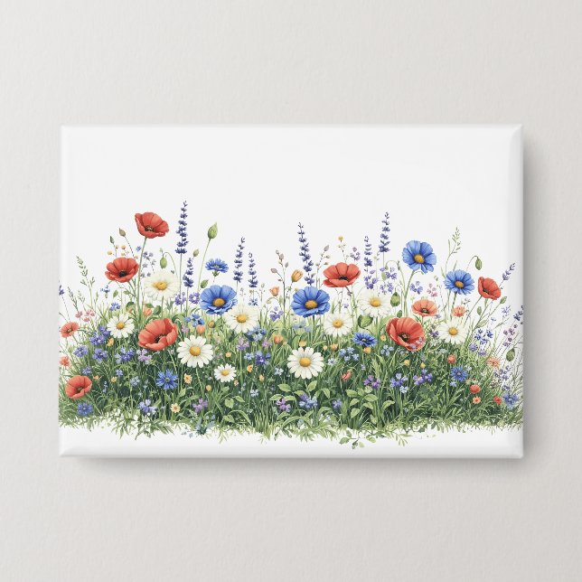 Chapa Jardín botánico de flores de pradera silvestre (Anverso)