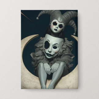 Chapa Jester sits on crescent moon wireless charger 