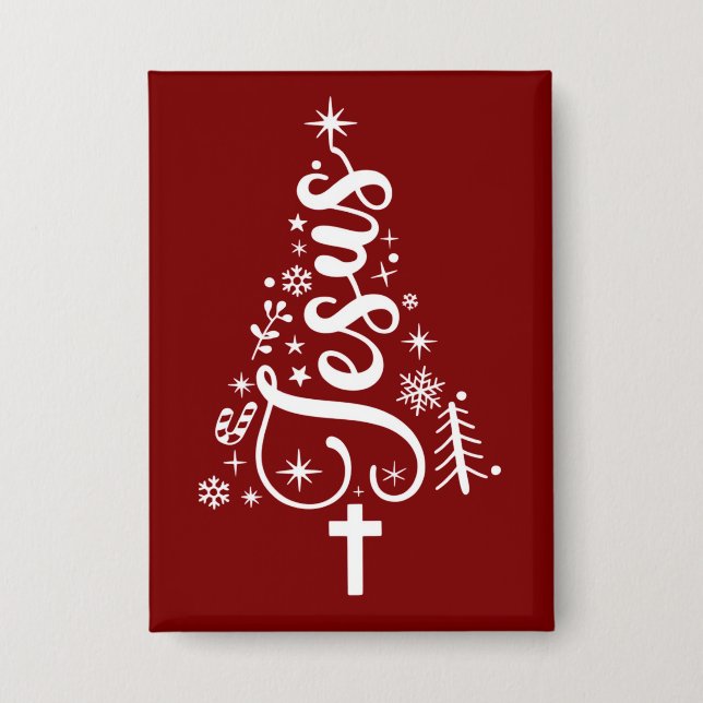 Chapa Jesús Cristiano Navidad Versículo Bíblico Fe  (Anverso)
