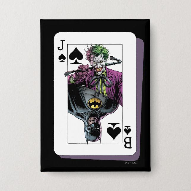 Chapa Joker and Batman Spade Playing Card Illustration (Anverso)