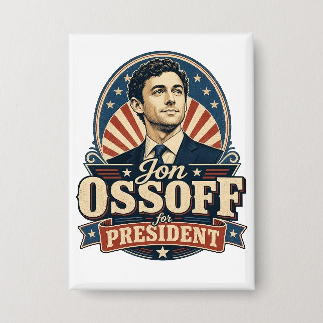 Chapa Jon Ossoff | Para Presidente | Político  (Anverso)