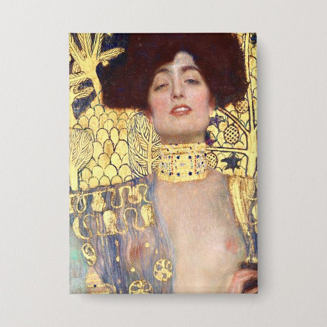 Chapa Judith y el jefe de Holofernes por Gustav Klimt (Anverso)