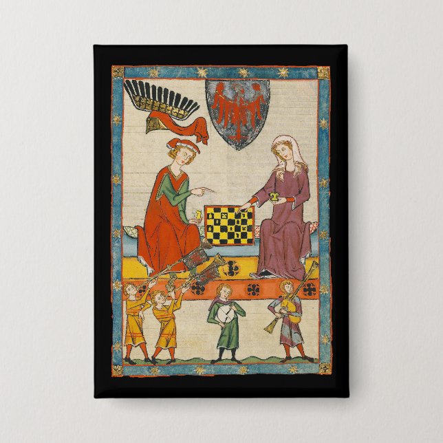 Chapa Juego de Ajedrez Códice Manesse siglo XIV (Anverso)