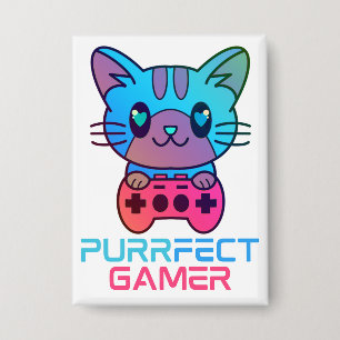 Chapa Jugador perfecto - Gaming Cat con controlador