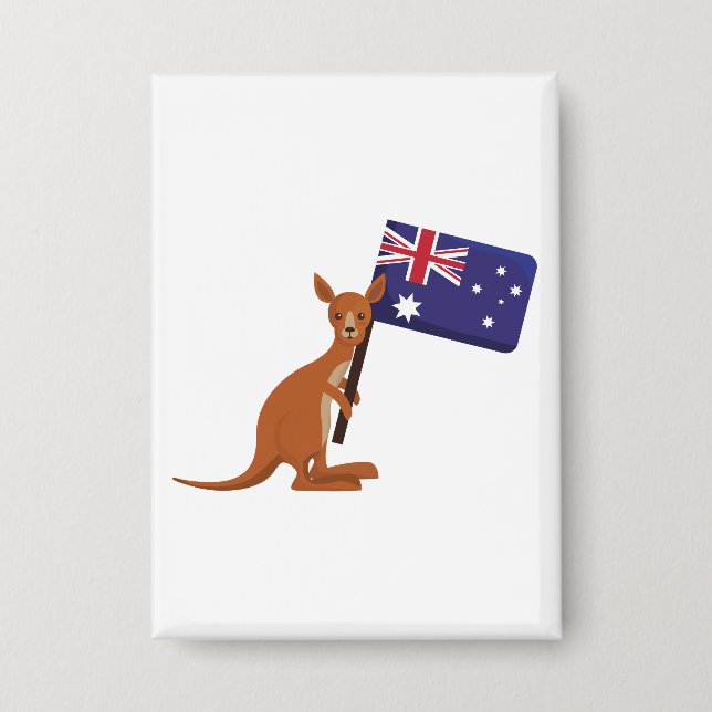 Chapa kangaroo australia flag (Anverso)