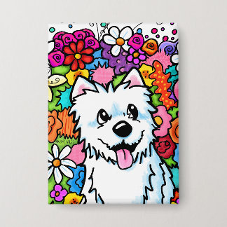 Chapa KiniArt Westie Jardín Alegre