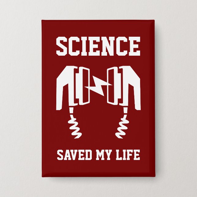 Chapa La ciencia salvó mi vida (Anverso)