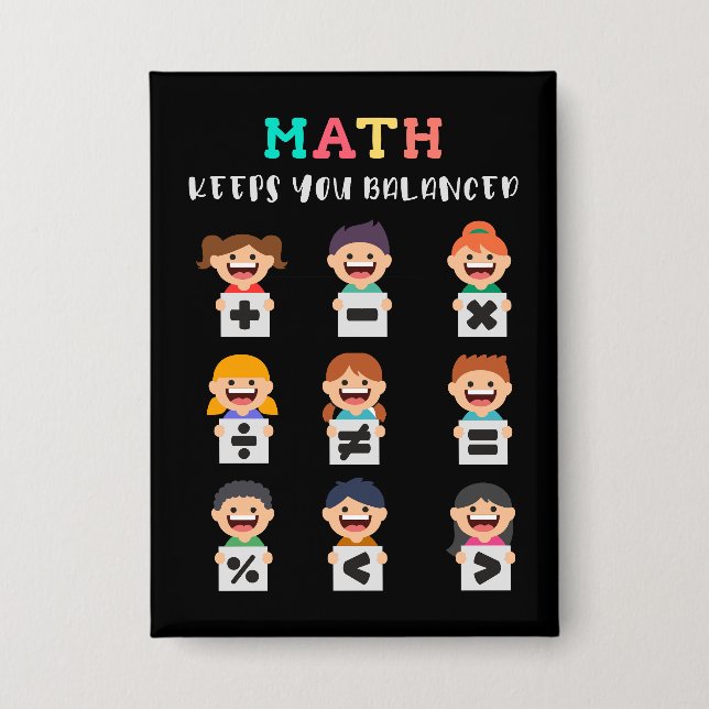 Chapa Las matemáticas te mantienen equilibrado (Anverso)