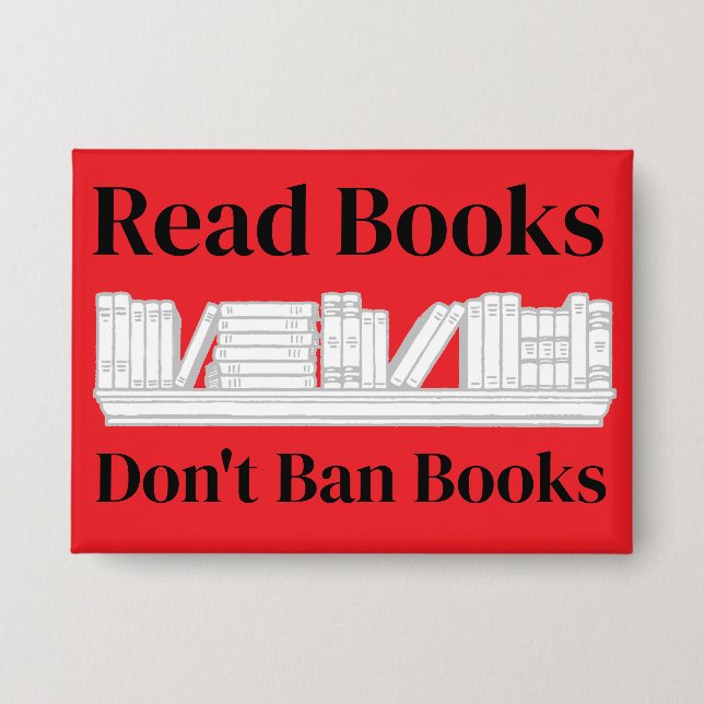 Chapa Leer libros, no prohibir libros (Anverso)