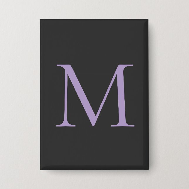 Chapa Letra inicial minimalista monograma moderno (Anverso)