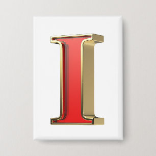 Chapa Letra roja de vidrio I