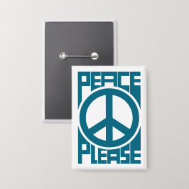 Chapa Letrero Azul Paz Por Favor