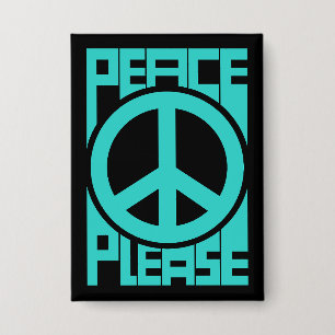 Chapa Letrero Turquesa Paz Por Favor