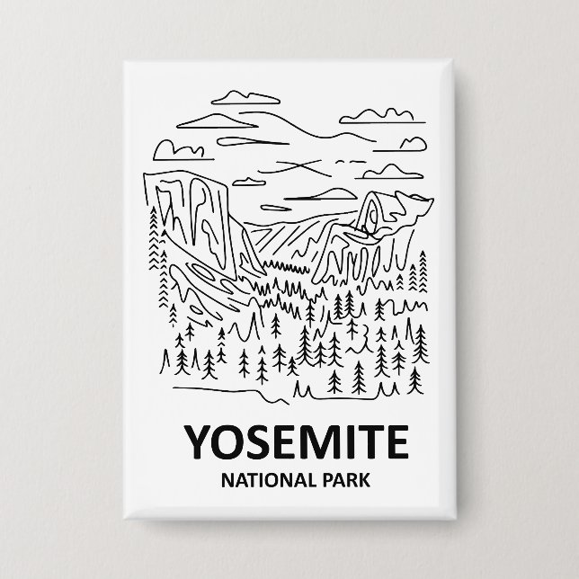Chapa Línea de arte del Parque Nacional Yosemite (Anverso)