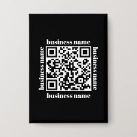 llavero de negocio con código QR minimalista econó