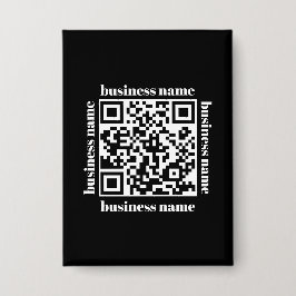 Chapa llavero de negocio con código QR minimalista econó