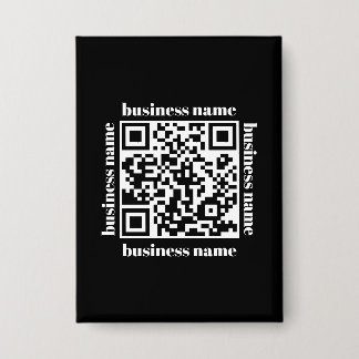 Chapa llavero de negocio con código QR minimalista econó