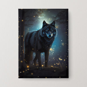 Chapa Lobo negro oscuro y misterioso