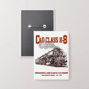 Chapa Locomotora de vapor C&O Clase H-8 2-6-6-6 Alleghen