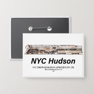 Chapa Locomotora de vapor NYC Dreyfuss Hudson. Perfil