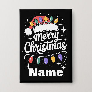 Chapa Luces de Navidad Gorro de Santa Personalizado Rega