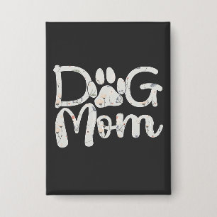 Chapa Mamá Perro Estampado Floral de Pata Diseño Lindo p