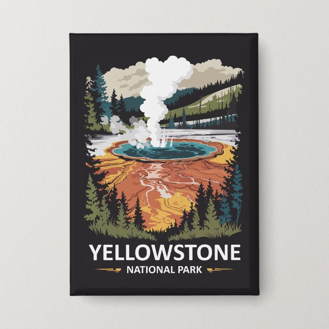 Chapa Manantial de Yellowstone National Park (Anverso)