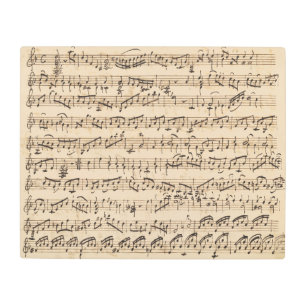 Chapa manuscrita Metalizado de arte musical