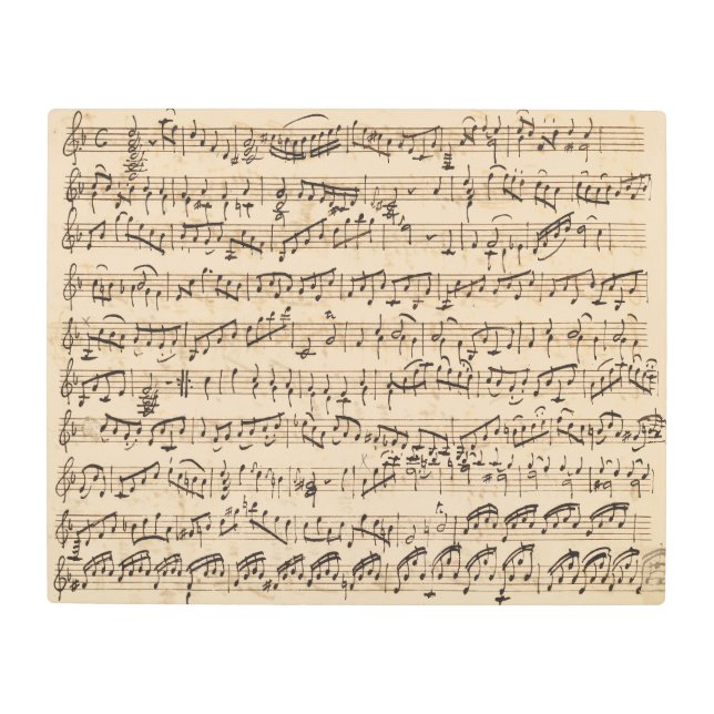 Chapa manuscrita Metalizado de arte musical (Anverso)