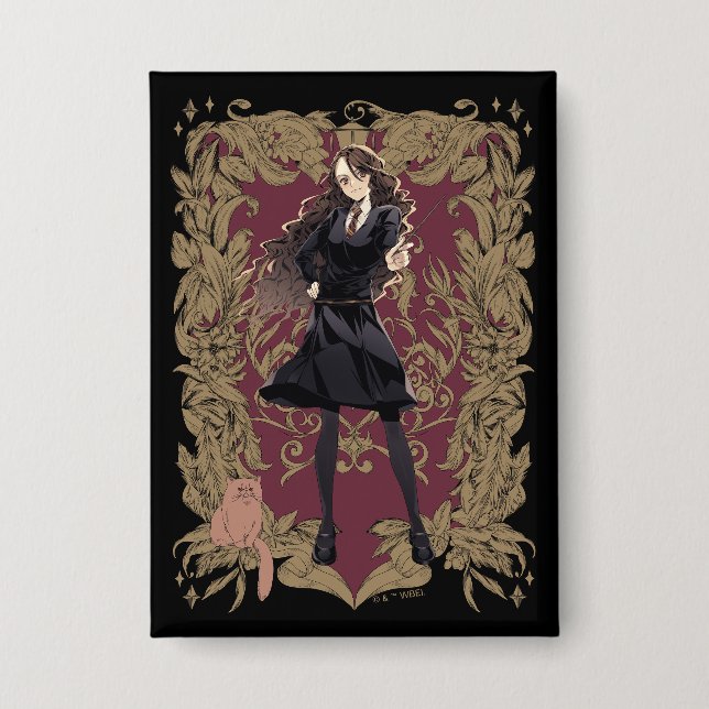 Chapa Marco Ornate Anime Hermione Granger (Anverso)
